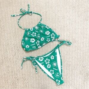 Playboy X Pacsun Floral/Hawaiian Print‎ Bikini Set Size Small Women